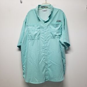 Columbia PFG Tamiami Vented Button Down Short Sleeve Shirt Mens Size XXL